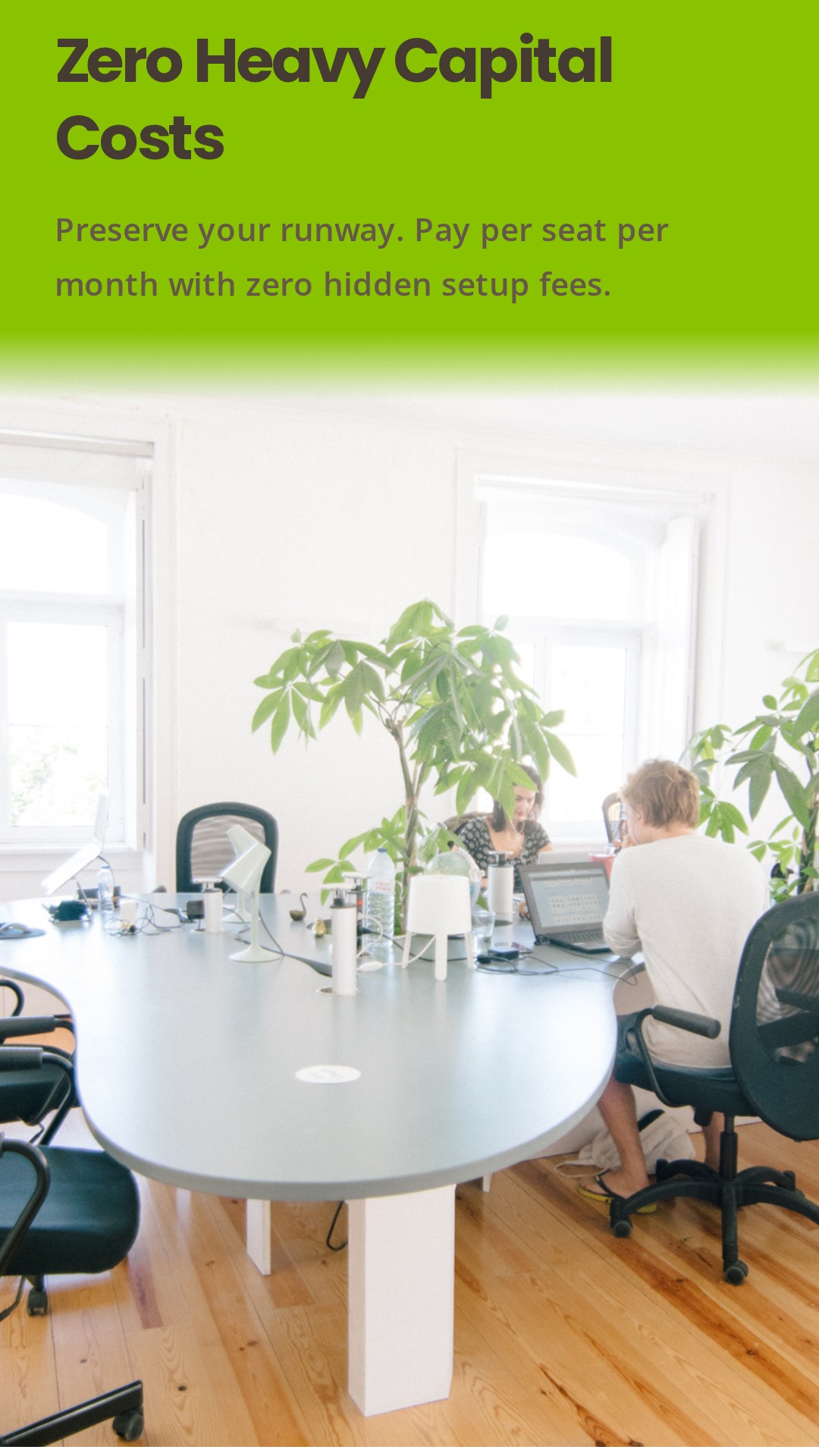 Teams working with rented IT equipment — zero heavy capital costs with TechLeaf